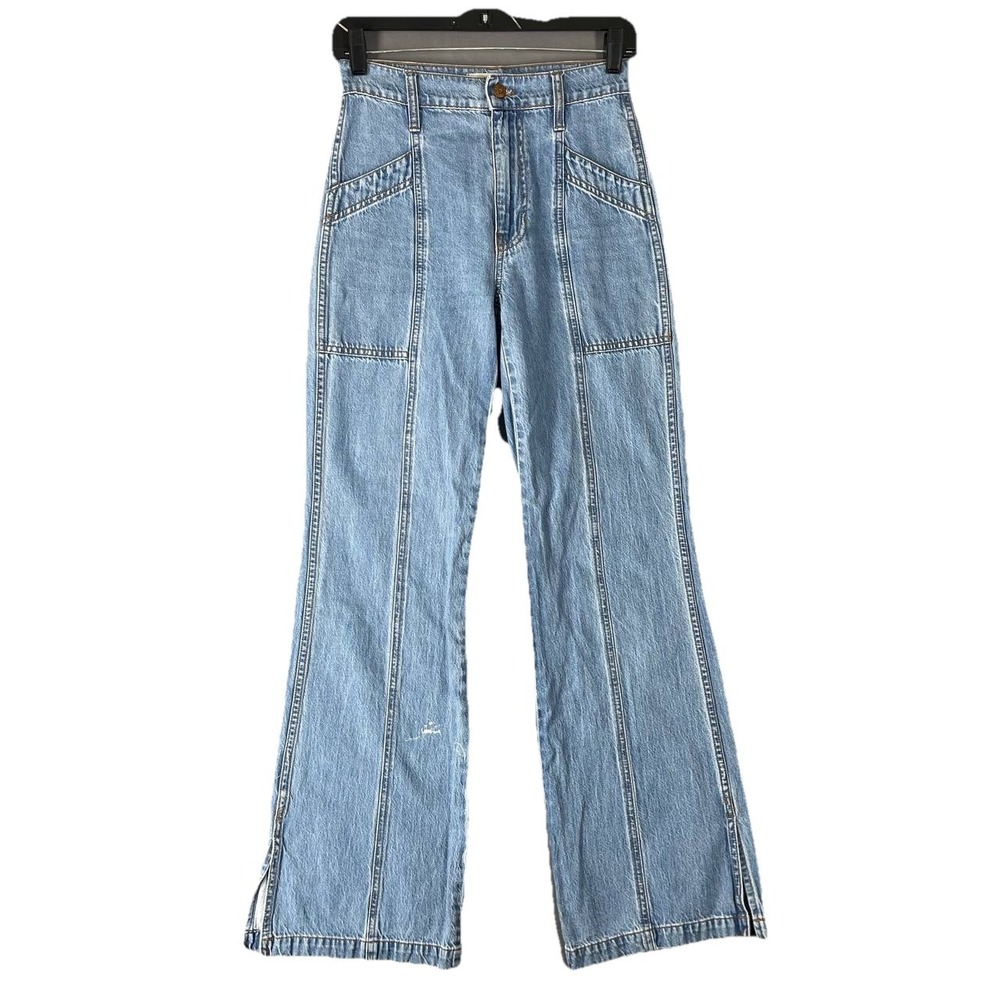 Madewell Women's Relaxed Loose Flare Jeans Sz 23 Thorndale Wash Rigid Cotton